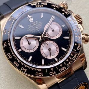 ROLEX DAYTONA REPLICA WATCHES V6 ROSE GOLD FLEX OYSTER STRAP 140G QF 40MM 2 ĐỒNG HỒ ROLEX DAYTONA REPLICA V6 ROSE GOLD CỌC SỐ DẠ QUANG 140G QF 40MM (1)