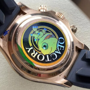 ROLEX DAYTONA REPLICA WATCHES V6 ROSE PLATED GOLD 140G QF 40MM 6 ĐỒNG HỒ ROLEX DAYTONA REPLICA V6 ROSE GOLD MẶT ĐEN 140G QF 40MM (1)