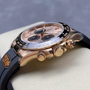 ROLEX DAYTONA REPLICA WATCHES LUMINOUS NUMBERS V6 ROSE GOLD 140G QF 40MM 4 ĐỒNG HỒ ROLEX DAYTONA REPLICA V6 ROSE GOLD TRỌNG LƯỢNG 140G QF 40MM (1)