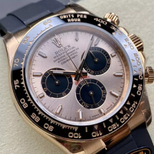 ROLEX DAYTONA REPLICA WATCHES LUMINOUS NUMBERS V6 ROSE GOLD 140G QF 40MM 2 ĐỒNG HỒ ROLEX DAYTONA REPLICA V6 ROSE GOLD TRỌNG LƯỢNG 140G QF 40MM (1)