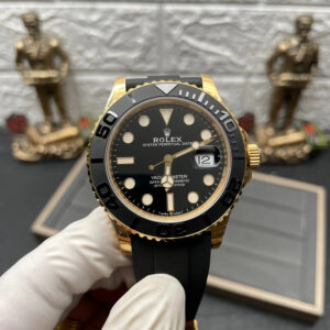 ROLEX YACHT-MASTER SUPER FAKE WATCH CERAMIC BEZEL VS FACTORY 42MM 2 ĐỒNG HỒ ROLEX YACHT-MASTER SUPER FAKE MÀU GOLD VIỀN CERAMIC VS FACTORY 42MM (1)
