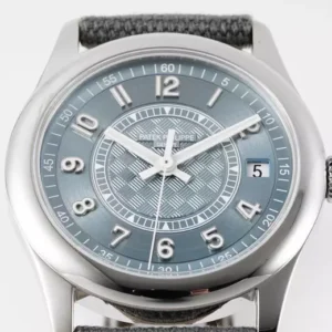 PATEK PHILIPPE CALATRAVA 6007A-001 GREY BLUE DIAL REPLICA WATCH 40MM 2 ĐỒNG HỒ PATEK PHILIPPE CALATRAVA 6007A-001 MẶT XANH XÁM REPLICA 40MM (1)
