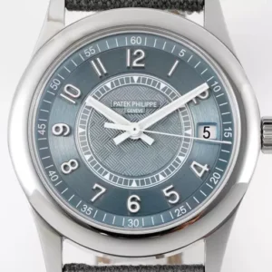 PATEK PHILIPPE CALATRAVA 6007A-001 GREY BLUE DIAL REPLICA WATCH 40MM 1 ĐỒNG HỒ PATEK PHILIPPE CALATRAVA 6007A-001 MẶT XANH XÁM REPLICA 40MM (1)