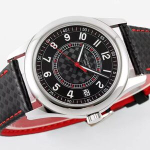 PATEK PHILIPPE CALATRAVA 6007G-010 REPLICA WATCH RED NEEDLE 40MM 5 ĐỒNG HỒ PATEK PHILIPPE CALATRAVA 6007G-010 MẶT ĐEN PPF 40MM