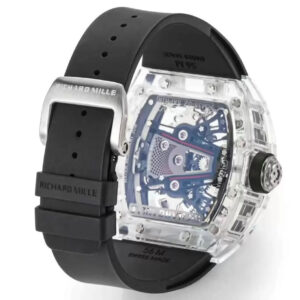 RICHARD MILLE RM38-02 REPLICA WATCH TOURBILLON SAPPHIRE CASE 41x50MM 8 ĐỒNG HỒ RICHARD MILLE RM38-02 TOURBILLON MÀU ĐEN VỎ SAPPHIRE 41x50MM (1)