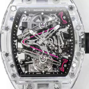 RICHARD MILLE RM38-02 REPLICA WATCH TOURBILLON SAPPHIRE CASE 41x50MM 5 ĐỒNG HỒ RICHARD MILLE RM38-02 TOURBILLON MÀU ĐEN VỎ SAPPHIRE 41x50MM (1)