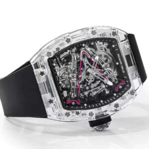 RICHARD MILLE RM38-02 REPLICA WATCH TOURBILLON SAPPHIRE CASE 41x50MM 3 ĐỒNG HỒ RICHARD MILLE RM38-02 TOURBILLON MÀU ĐEN VỎ SAPPHIRE 41x50MM (1)