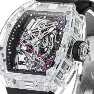 RICHARD MILLE RM38-02 REPLICA WATCH TOURBILLON SAPPHIRE CASE 41x50MM 2 ĐỒNG HỒ RICHARD MILLE RM38-02 TOURBILLON MÀU ĐEN VỎ SAPPHIRE 41x50MM (1)