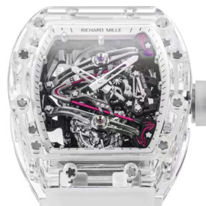 RICHARD MILLE RM38-02 TOURBILLON REP 11 WATCH WHITE RUBBER STRAP 41x50MM 3 ĐỒNG HỒ RICHARD MILLE RM38-02 TOURBILLON REPLICA 11 VỎ TRONG SUỐT 41x50MM (1)