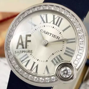 Cartier Ballon Blanc De Cartier Replica Watch Fabric Strap AF Factory 30mm 1 Đồng Hồ Cartier Ballon Blanc De Cartier Replica 11 Dây Vải AF Factory 30mm (1)