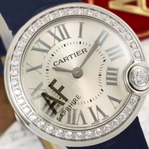 Cartier Ballon Blanc De Cartier Replica Watch Fabric Strap AF Factory 30mm 2 Đồng Hồ Cartier Ballon Blanc De Cartier Replica 11 Dây Vải AF Factory 30mm (1)