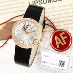 Cartier Ballon Blanc De Cartier Replica Watch Rose Gold With Stone Bezel AF Factory 30mm 1 Đồng Hồ Cartier Ballon Blanc De Cartier Replica 11 Rose Gold Đính Đá AF Factory 30mm (1)