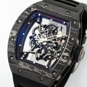 RICHARD MILLE REPLICA 11 RM055 WATCH CARBON NTPT BLACK APS FACTORY 43MM 1 ĐỒNG HỒ RICHARD MILLE REPLICA 11 RM055 CARBON NTPT NHÀ MÁY APS 43MM