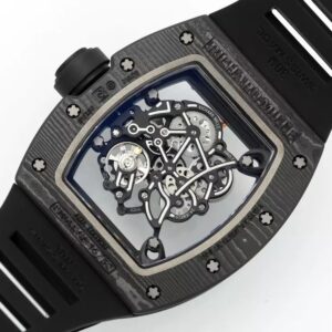 RICHARD MILLE REPLICA WATCH BLACK CARBON CASE APS FACTORY 43MM 7 ĐỒNG HỒ RICHARD MILLE REPLICA MẶT VÀNG VỎ CARBON NHÀ MÁY APS 43MM