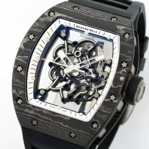 RICHARD MILLER RM055 FAKE 11 WATCH WHITE DIAL CARBON APS 43MM 1 ĐỒNG HỒ RICHARD MILLER RM055 FAKE 11 MẶT TRẮNG VỎ CARBON APS 43MM