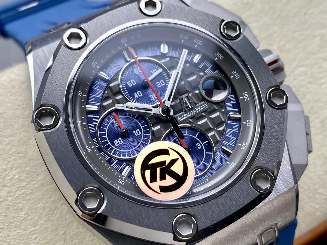 ĐỒNG HỒ AUDEMARS PIGUET 26568PM CHẾ TÁC ROYAL OAK OFFSHORE MẶT XANH 44MM (2) ĐỒNG HỒ AUDEMARS PIGUET 26568PM CHẾ TÁC ROYAL OAK OFFSHORE MẶT XANH 44MM