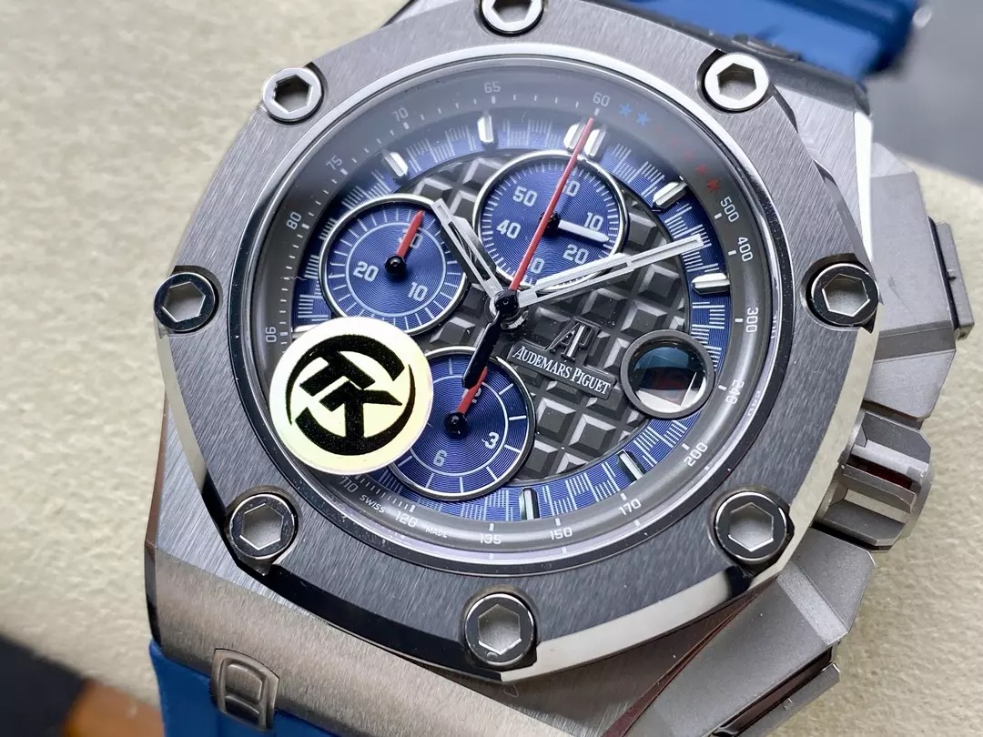 ĐỒNG HỒ AUDEMARS PIGUET 26568PM CHẾ TÁC ROYAL OAK OFFSHORE MẶT XANH 44MM (9) ĐỒNG HỒ AUDEMARS PIGUET 26568PM CHẾ TÁC ROYAL OAK OFFSHORE MẶT XANH 44MM