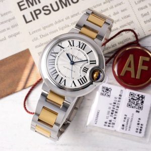 ĐỒNG HỒ CARTIER BLUE BALLOON FAKE 11 DEMI VÀNG VÀNG NHÀ MÁY AF 33MM