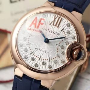 ĐỒNG HỒ CARTIER BLUE BALLOON REPLICA 11 DÂY DA XANH NHÀ MÁY AF 33MM 1 ĐỒNG HỒ CARTIER BLUE BALLOON REPLICA 11 DÂY DA XANH NHÀ MÁY AF 33MM