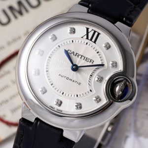 ĐỒNG HỒ CARTIER BLUE BALLOON REPLICA CỌC KIM DÂY DA NHÀ MÁY AF 33MM 1 ĐỒNG HỒ CARTIER BLUE BALLOON REPLICA CỌC KIM DÂY DA NHÀ MÁY AF 33MM