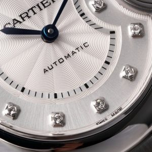 ĐỒNG HỒ CARTIER BLUE BALLOON REPLICA CỌC KIM MẶT BẠC NHÀ MÁY AF 33MM 4 ĐỒNG HỒ CARTIER BLUE BALLOON REPLICA CỌC KIM MẶT BẠC NHÀ MÁY AF 33MM