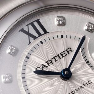 ĐỒNG HỒ CARTIER BLUE BALLOON REPLICA CỌC KIM MẶT BẠC NHÀ MÁY AF 33MM 3 ĐỒNG HỒ CARTIER BLUE BALLOON REPLICA CỌC KIM MẶT BẠC NHÀ MÁY AF 33MM