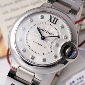 ĐỒNG HỒ CARTIER BLUE BALLOON REPLICA CỌC KIM MẶT BẠC NHÀ MÁY AF 33MM 1 ĐỒNG HỒ CARTIER BLUE BALLOON REPLICA CỌC KIM MẶT BẠC NHÀ MÁY AF 33MM