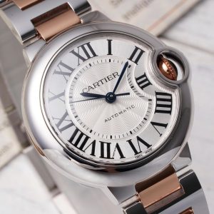 CARTIER BLEU BALLON REPLICA WATCH DEMI ROSE GOLD AF FACTORY 33MM 2 ĐỒNG HỒ CARTIER BLUE BALLOON REPLICA DEMI VÀNG HỒNG NHÀ MÁY AF 33MM