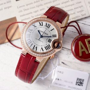 ĐỒNG HỒ CARTIER BLUE BALLOON REPLICA MẠ VÀNG HỒNG NHÀ MÁY AF 33MM