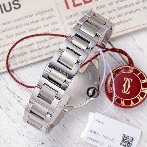 ĐỒNG HỒ CARTIER BLUE BALLOON REPLICA MẶT BẠC SỐ LA MÃ NHÀ MÁY AF 33MM 8 ĐỒNG HỒ CARTIER BLUE BALLOON REPLICA MẶT BẠC SỐ LA MÃ NHÀ MÁY AF 33MM