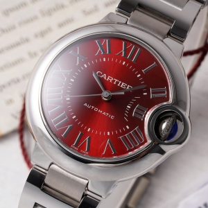 CARTIER BLUE BALLON REPLICA WATCH RED DIAL AF FACTORY 33MM 2 ĐỒNG HỒ CARTIER BLUE BALLOON REPLICA MẶT ĐỎ NHÀ MÁY AF 33MM
