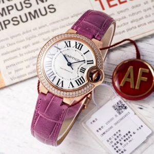 ĐỒNG HỒ CARTIER BLUE BALLOON SUPER FAKE NIỀNG ĐÁ HAI HÀNG NHÀ MÁY AF 33MM