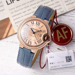ĐỒNG HỒ CARTIER REPLICA 11 MẶT VÀNG SỐ LA MÃ NHÀ MÁY AF 33MM