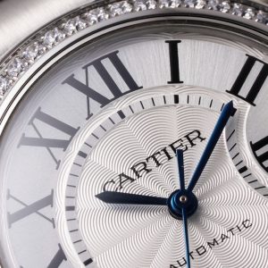 CARTIER REPLICA BLEU BALLON WATCHES WITH STONE BEZEL AF FACTORY 41MM 3 ĐỒNG HỒ CARTIER REPLICA BLUE BALLOON MẶT TRẮNG NHÀ MÁY AF 41MM