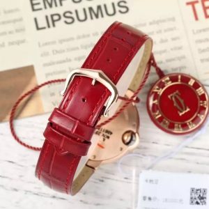 CARTIER REPLICA CARTIER BLEU BALLON WATCH DIAMOND BEZEL LEATHER STRAP AF 33MM 8 ĐỒNG HỒ CARTIER REPLICA CARTIER BLUE BALLOON NIỀNG ĐÁ NHÀ MÁY AF 33MM