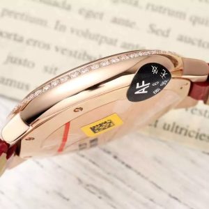 CARTIER REPLICA CARTIER BLEU BALLON WATCH DIAMOND BEZEL LEATHER STRAP AF 33MM 6 ĐỒNG HỒ CARTIER REPLICA CARTIER BLUE BALLOON NIỀNG ĐÁ NHÀ MÁY AF 33MM