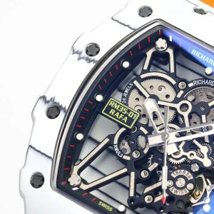 RICHARD MILLE RM35-01 CRAFTED WATCH CARBON ORANGE STRAP BBR FACTORY 44MM 2 ĐỒNG HỒ CHẾ TÁC RICHARD MILLE RM35-01 CARBON SIÊU NHẸ BBR 44MM