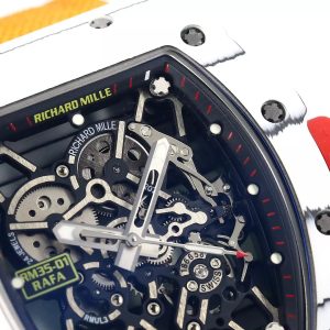 RICHARD MILLE RM35-01 CRAFTED WATCH CARBON ORANGE STRAP BBR FACTORY 44MM 1 ĐỒNG HỒ CHẾ TÁC RICHARD MILLE RM35-01 CARBON SIÊU NHẸ BBR 44MM