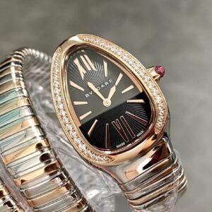 ĐỒNG HỒ NỮ BVLGARI SERPENTI 102680 RG/SS FAKE MẶT ĐEN BVF 35MM 2 ĐỒNG HỒ NỮ BVLGARI SERPENTI 102680 RGSS FAKE MẶT ĐEN BVF 35MM (2)