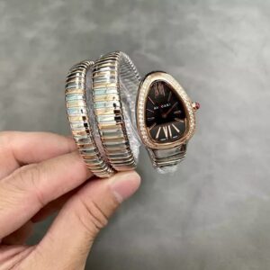 ĐỒNG HỒ NỮ BVLGARI SERPENTI 102680 RG/SS FAKE MẶT ĐEN BVF 35MM 1 ĐỒNG HỒ NỮ BVLGARI SERPENTI 102680 RGSS FAKE MẶT ĐEN BVF 35MM (2)