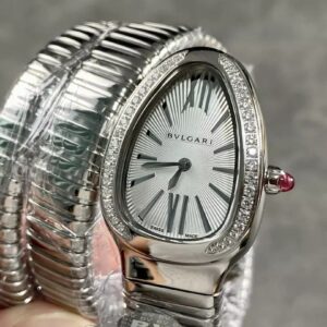 BVLGARI SERPENTI 103819 SS REPLICA WATCH WHITE DIAL BV FACTORY 35MM 2 ĐỒNG HỒ NỮ BVLGARI SERPENTI 103819 SS REPLICA MẶT TRẮNG NHÀ MÁY BV 35MM