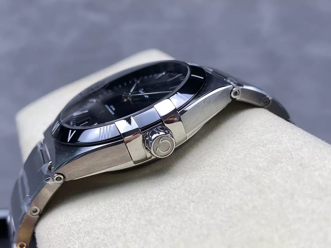 ĐỒNG HỒ OMEGA CONSTELLATION FAKE MẶT ĐEN NIỀNG GỐM NHÀ MÁY V+ 41MM (3) ĐỒNG HỒ OMEGA CONSTELLATION FAKE MẶT ĐEN NIỀNG GỐM NHÀ MÁY V+ 41MM