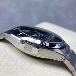 OMEGA CONSTELLATION REPLICA WATCH CERAMIC BEZEL V+ FACTORY 41MM 5 ĐỒNG HỒ OMEGA CONSTELLATION FAKE MẶT ĐEN NIỀNG GỐM NHÀ MÁY V+ 41MM