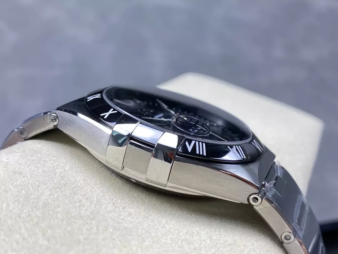 ĐỒNG HỒ OMEGA CONSTELLATION FAKE MẶT ĐEN NIỀNG GỐM NHÀ MÁY V+ 41MM (4) ĐỒNG HỒ OMEGA CONSTELLATION FAKE MẶT ĐEN NIỀNG GỐM NHÀ MÁY V+ 41MM