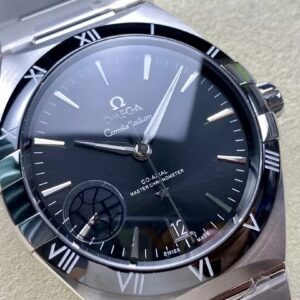 OMEGA CONSTELLATION REPLICA WATCH CERAMIC BEZEL V+ FACTORY 41MM 1 ĐỒNG HỒ OMEGA CONSTELLATION FAKE MẶT ĐEN NIỀNG GỐM NHÀ MÁY V+ 41MM