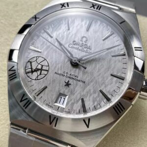 OMEGA CONSTELLATION IMITATION WATCHES METEORITE DIAL STAINLESS STEEL V+FACTORY 41MM 1 ĐỒNG HỒ OMEGA CONSTELLATION FAKE MẶT THIÊN THẠCH XÁM V+F 41MM