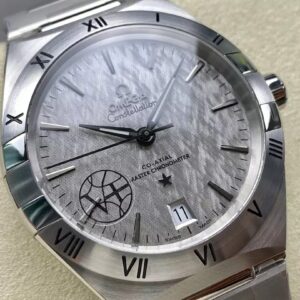 OMEGA CONSTELLATION IMITATION WATCHES METEORITE DIAL STAINLESS STEEL V+FACTORY 41MM 2 ĐỒNG HỒ OMEGA CONSTELLATION FAKE MẶT THIÊN THẠCH XÁM V+F 41MM