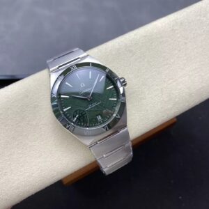 OMEGA CONSTELLATION REPLICA WATCH GREEN METEORITE DIAL V+ FACTORY 41MM 4 ĐỒNG HỒ OMEGA CONSTELLATION FAKE MẶT THIÊN THẠCH XANH NHÀ MÁY V+ 41MM