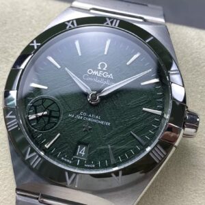 OMEGA CONSTELLATION REPLICA WATCH GREEN METEORITE DIAL V+ FACTORY 41MM 2 ĐỒNG HỒ OMEGA CONSTELLATION FAKE MẶT THIÊN THẠCH XANH NHÀ MÁY V+ 41MM