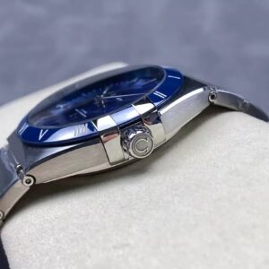 ĐỒNG HỒ OMEGA CONSTELLATION FAKE NIỀNG CERAMIC XANH NHÀ MÁY V+ 41MM 4 ĐỒNG HỒ OMEGA CONSTELLATION FAKE NIỀNG CERAMIC XANH NHÀ MÁY V+ 41MM